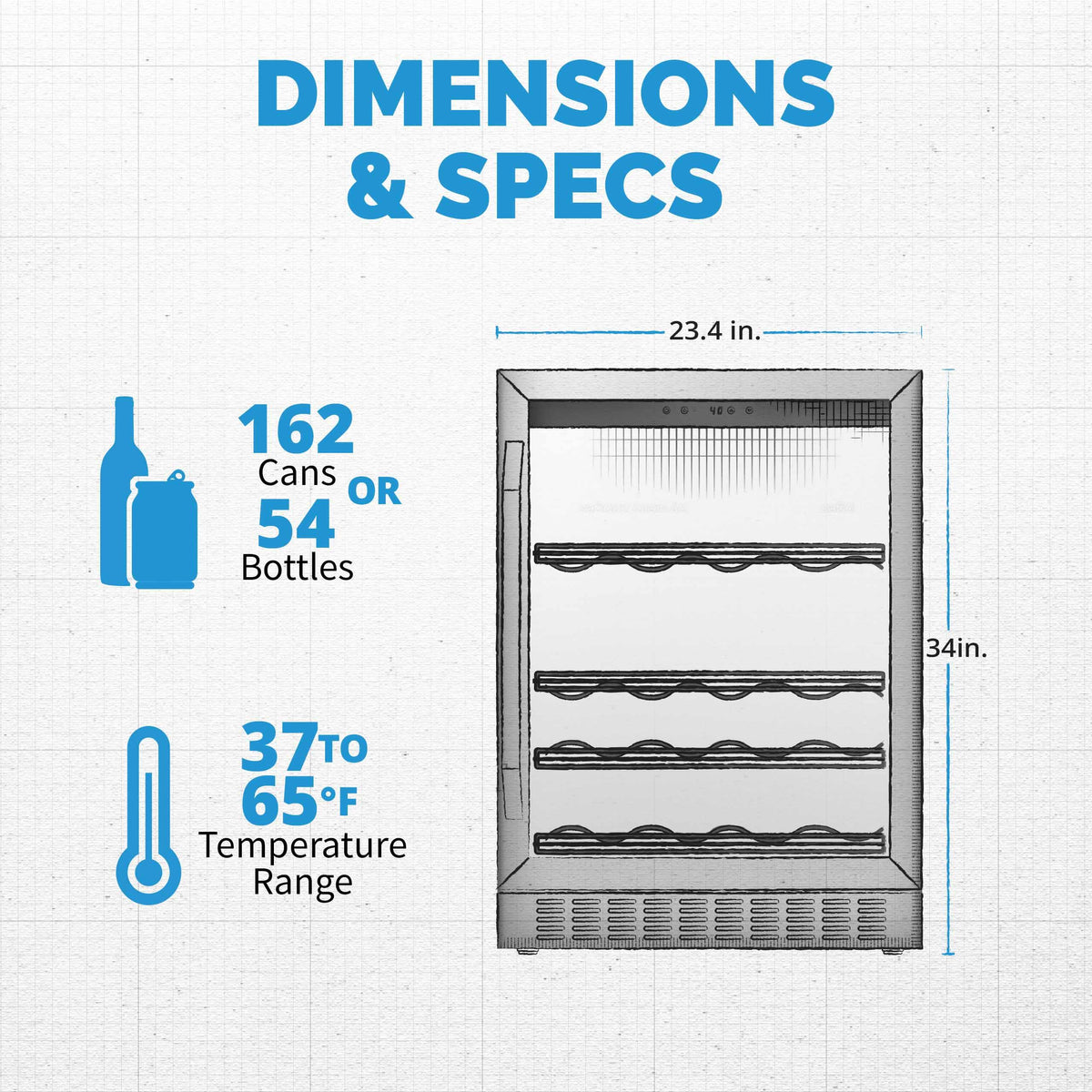 Explore our collection to find Newair FlipShelf™ 24 179 Can or 49 Bottle,  Built-in or Freestanding Wine and Beverage Fridge with Reversible Shelves  NewAir products for sale at reasonable costs